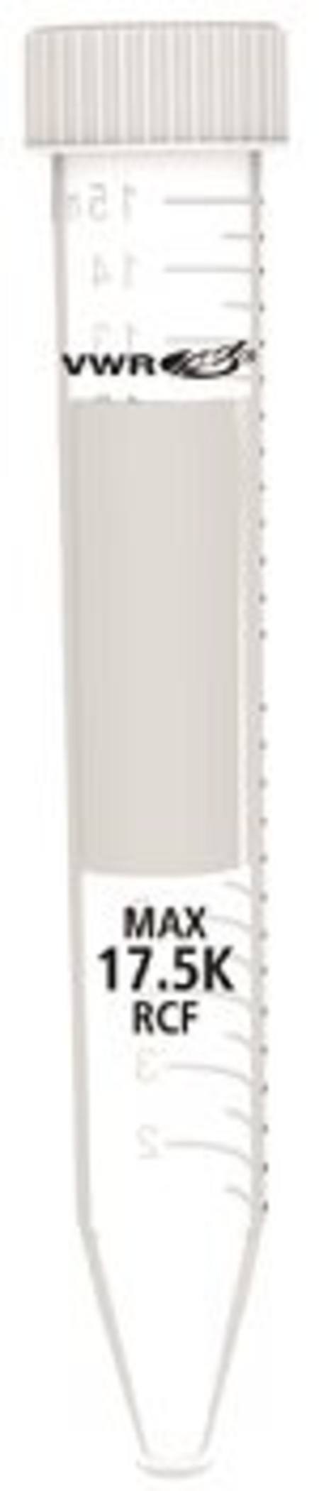 Buy Centrifuge Tube 15ml Screw cap, rated  to  1700g conical, Racked, 500. in NZ. 